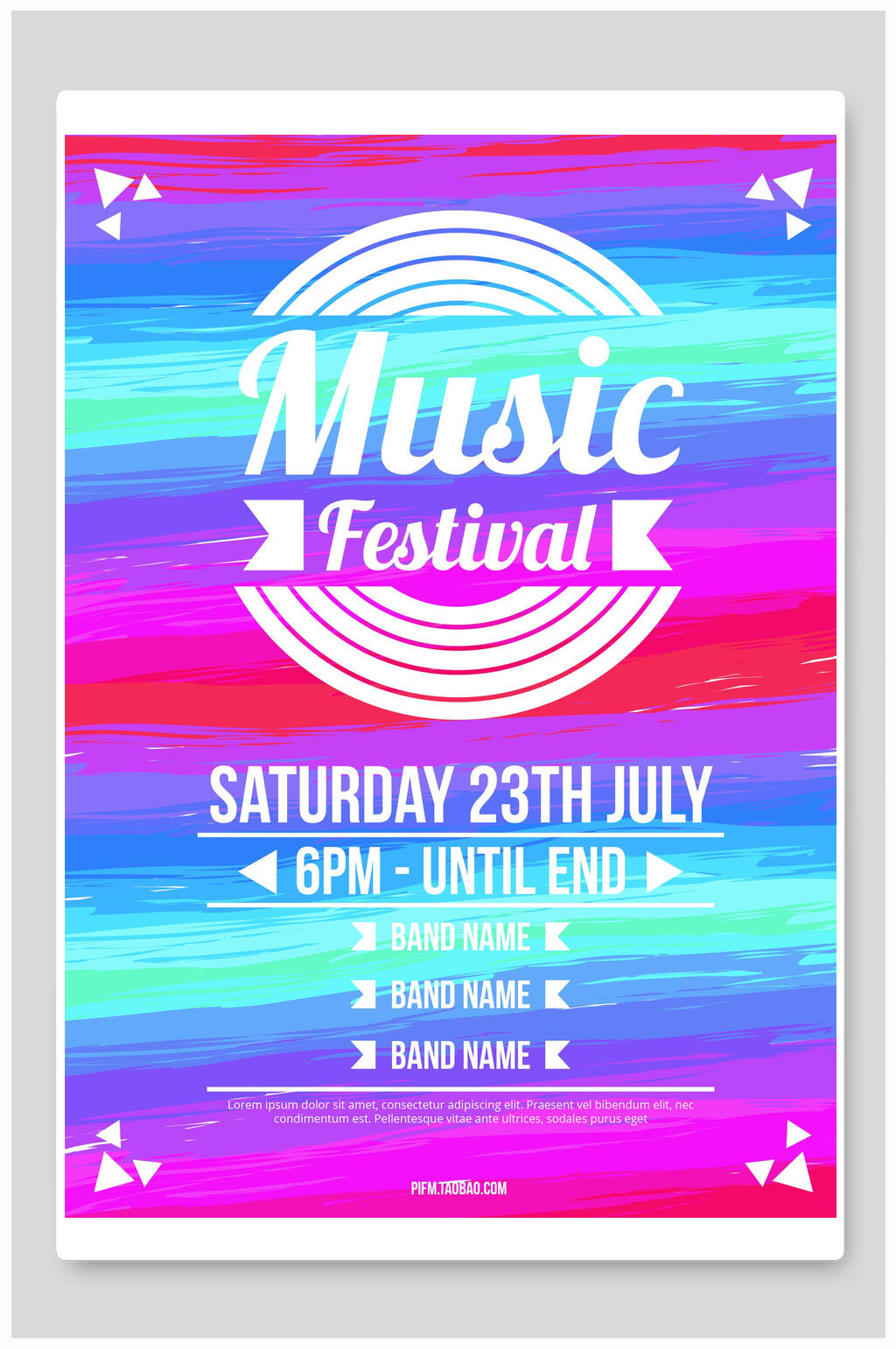 炫彩音乐节多元化海报
