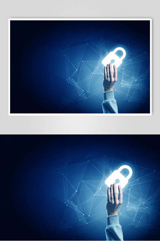 触控锁大数据未来科技感摄影图