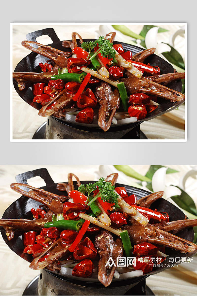 鸭架干锅香锅食品图片素材