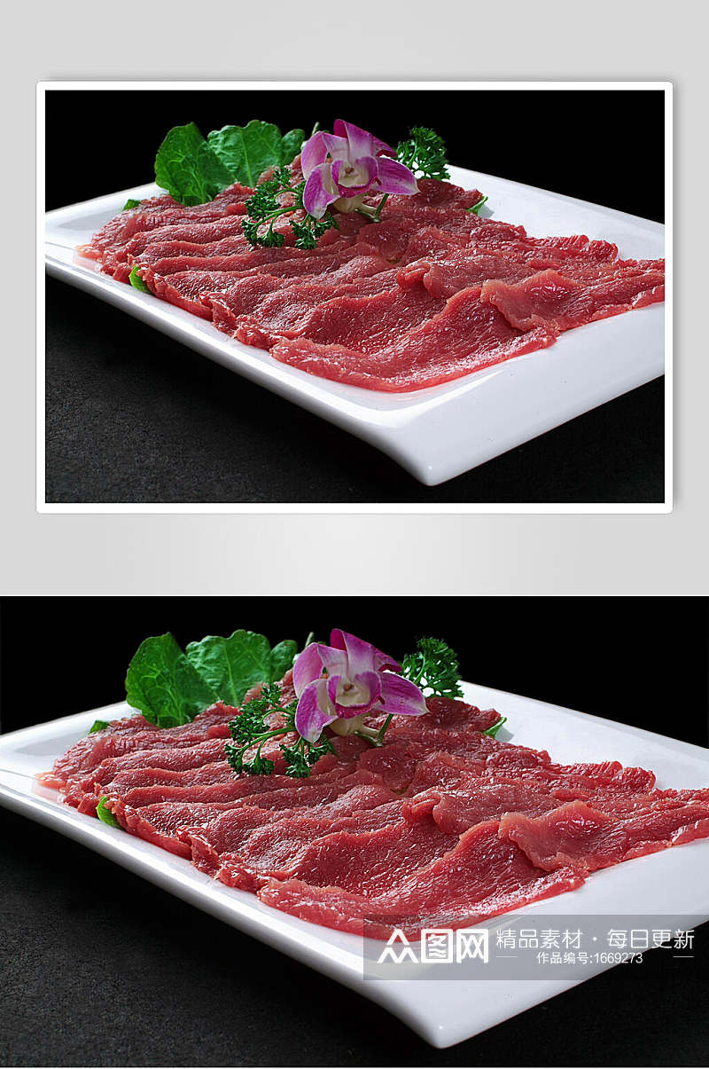 荤菜手切牛肉高清图片素材