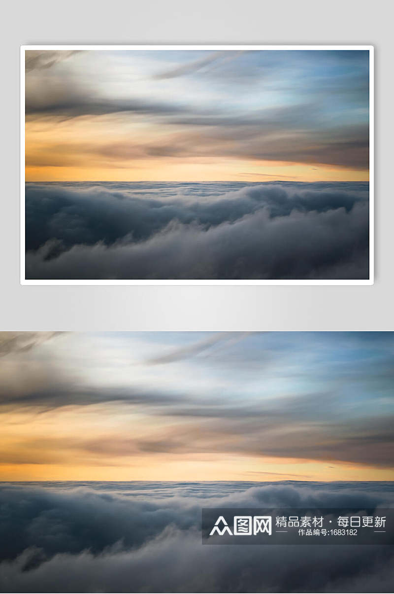 天空云层翻滚摄影视觉素材
