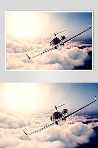 天空客运客机民航飞机正面图片