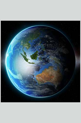 蓝色星球宇宙曙光地球图片