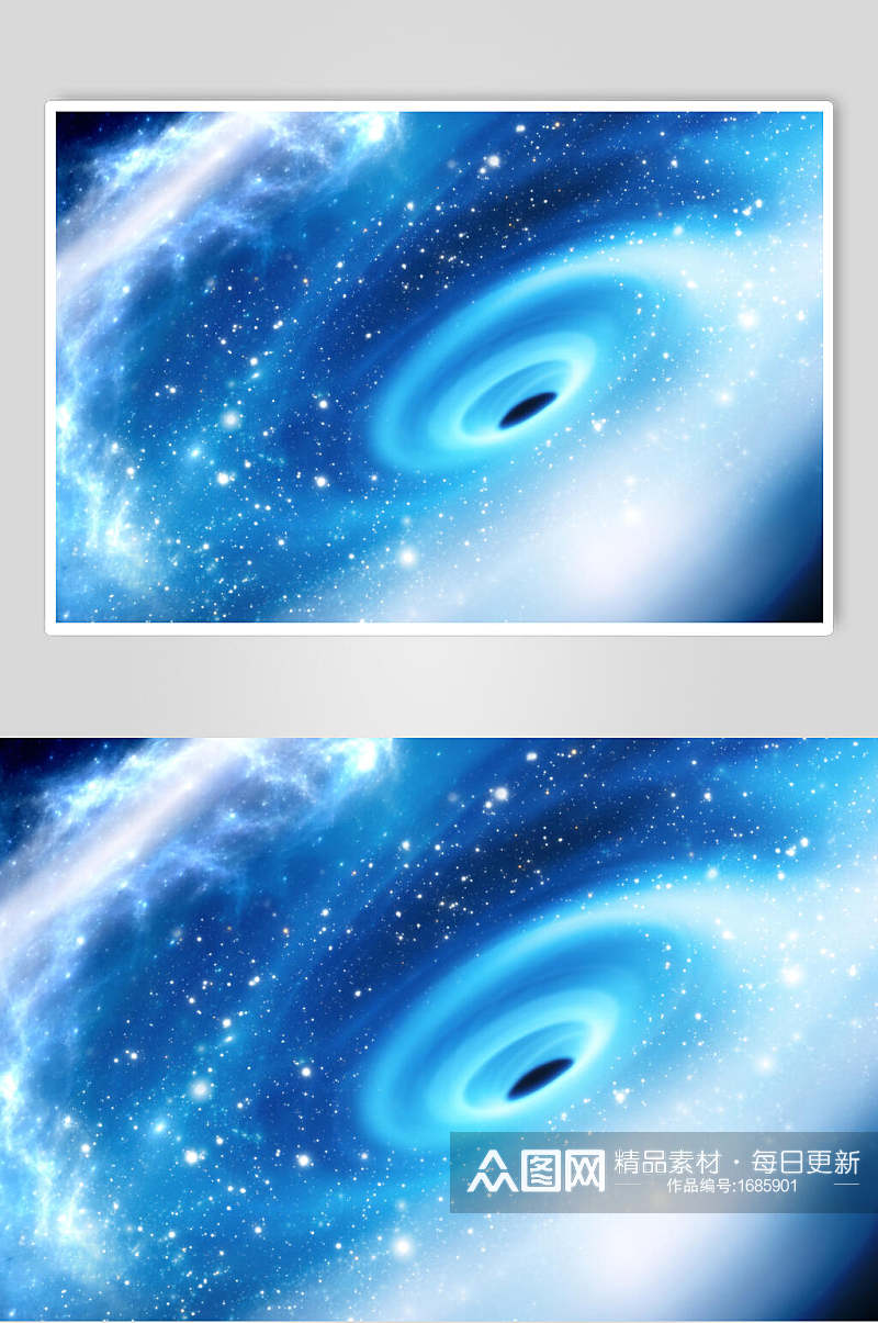 蓝色绚丽梦幻宇宙太空摄影图素材