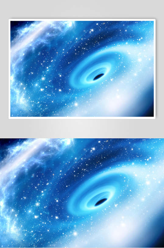 蓝色绚丽梦幻宇宙太空摄影图