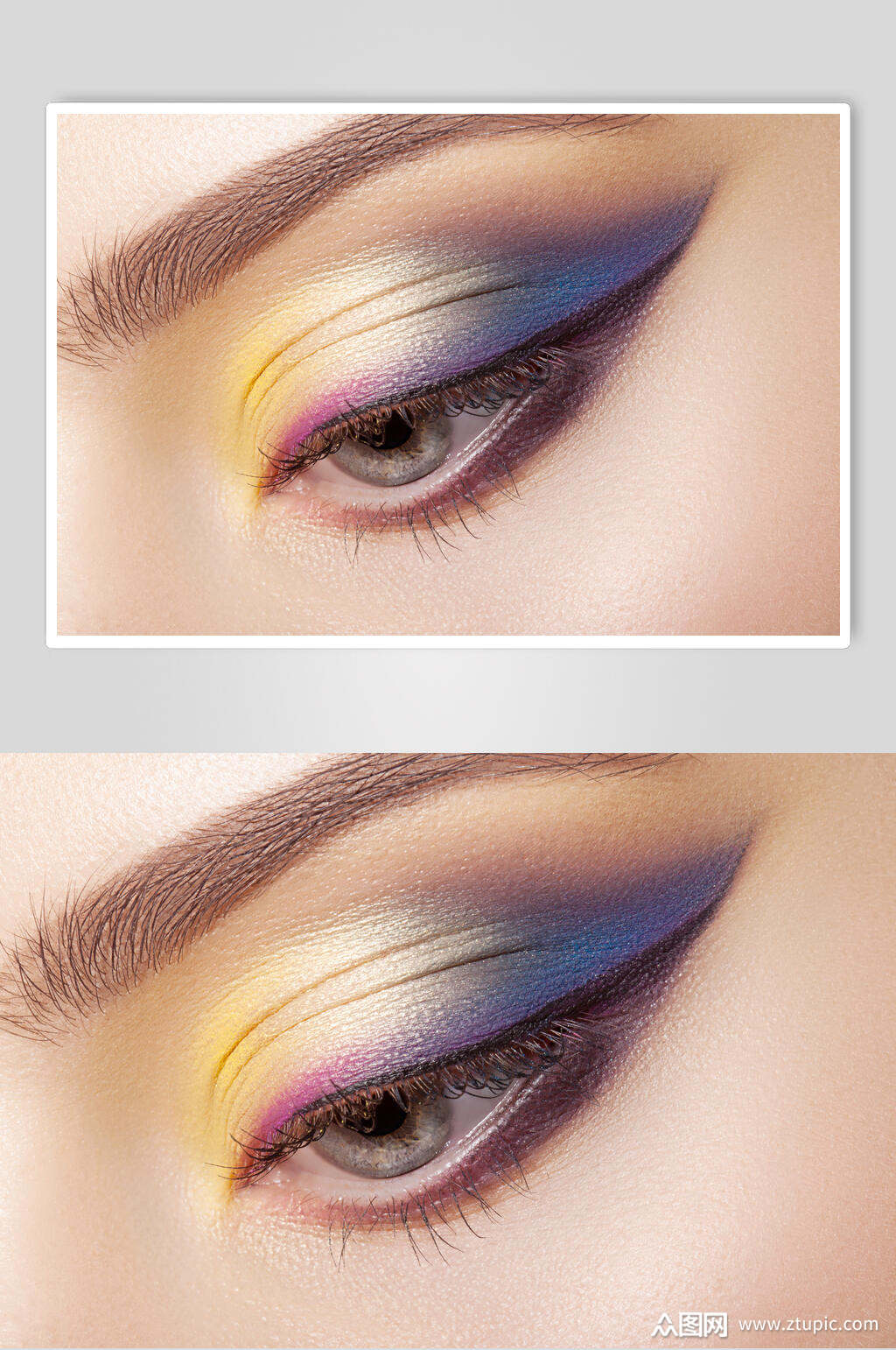 炫彩渐变眉毛睫毛眼影图片素材