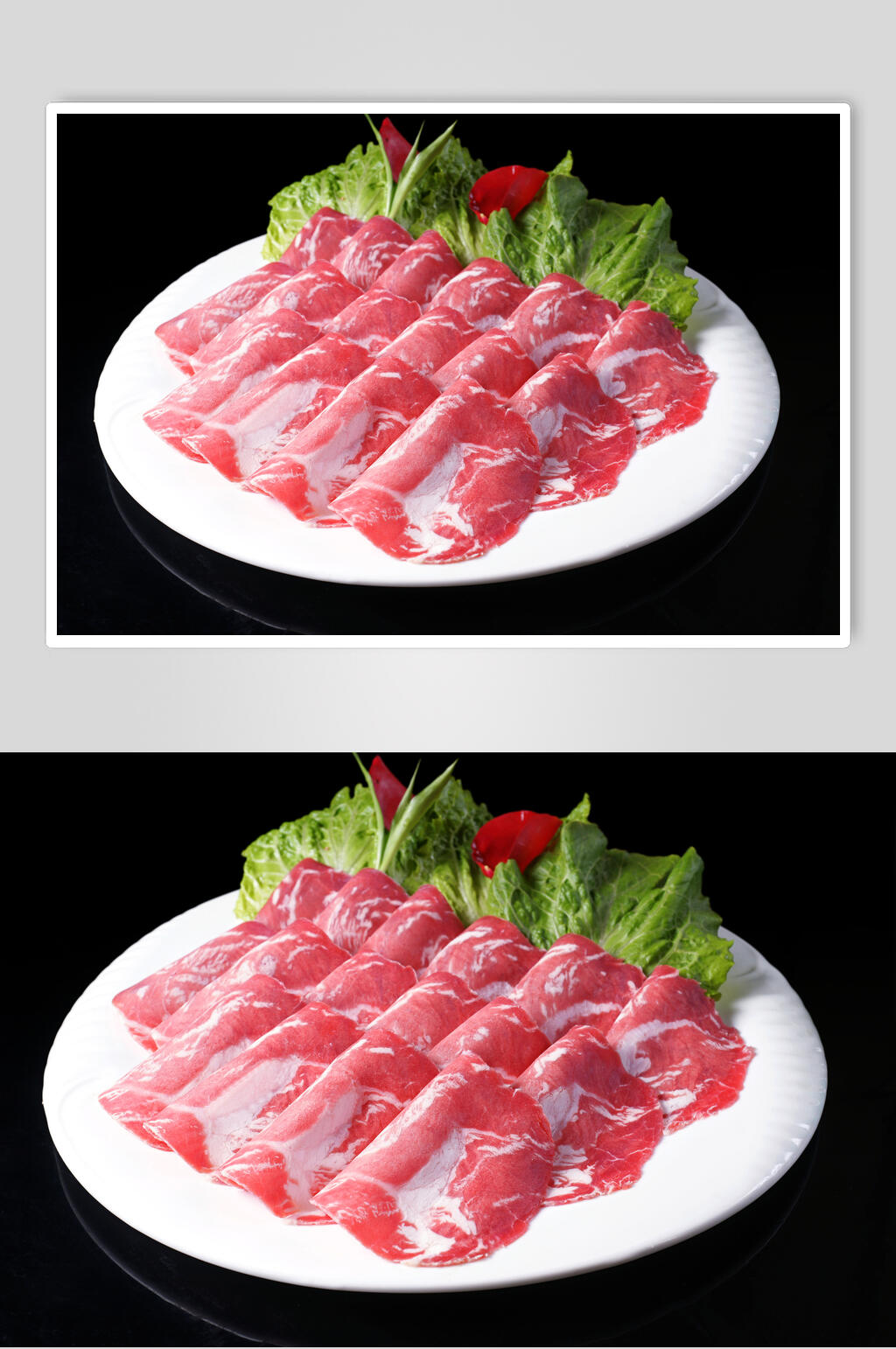 肥牛满天飞雪花肥牛美食图片素材
