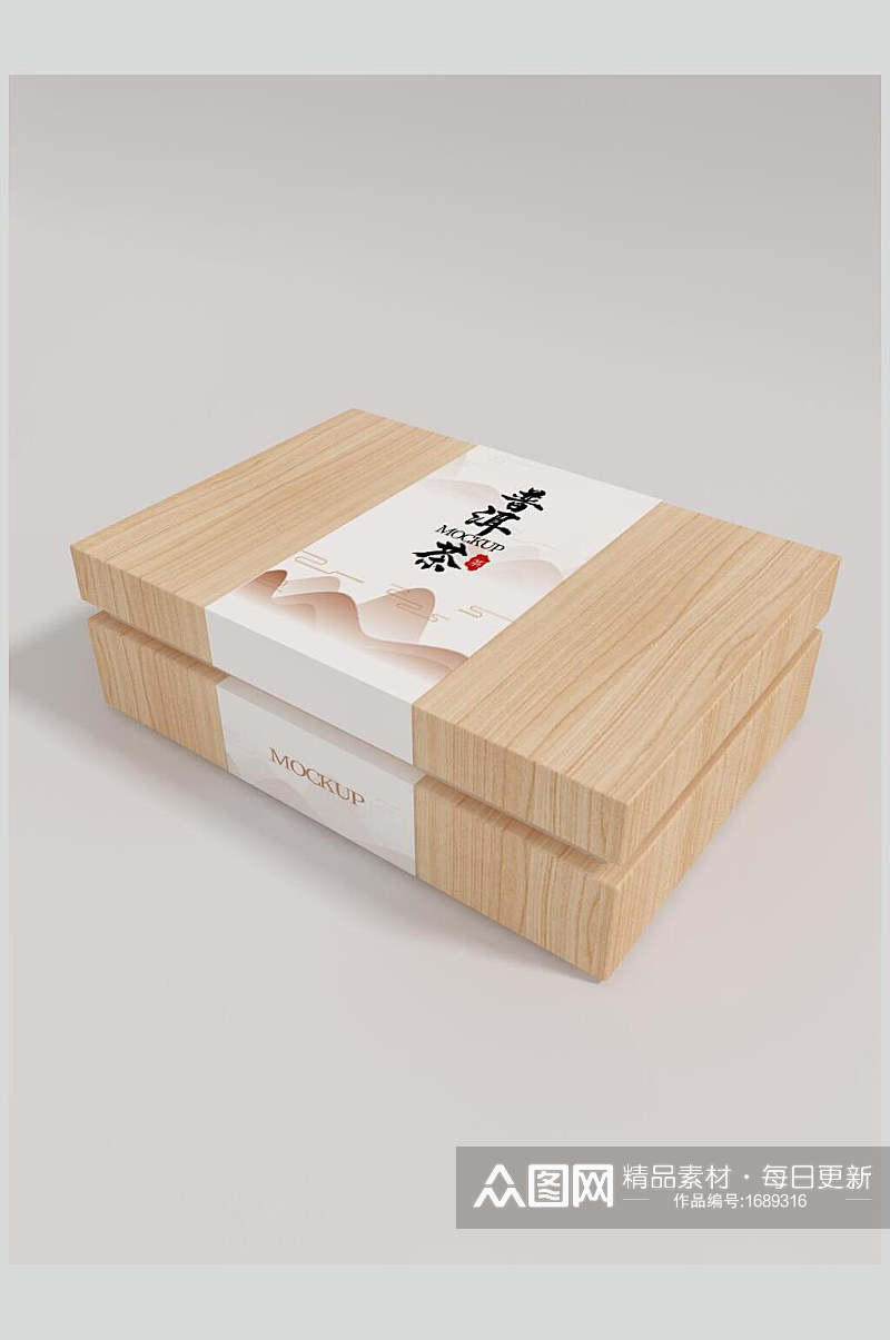 木质茶叶品牌包装整套VI样机素材