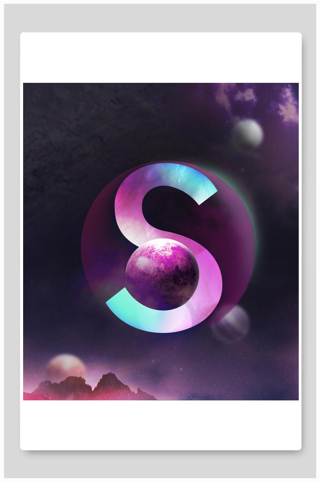 炫彩创意星系科技海报素材