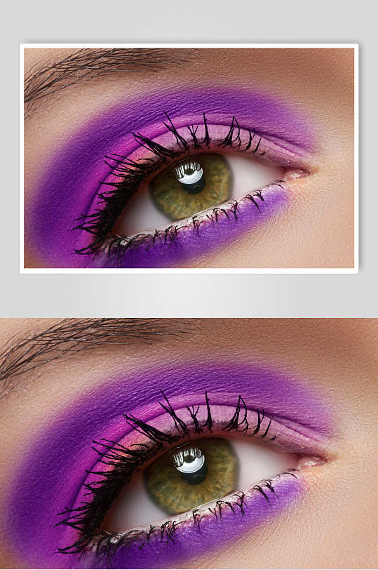眉毛睫毛美紫色眼影图片高清图片