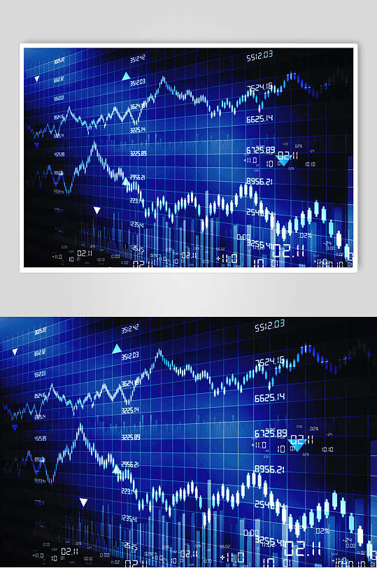 蓝色股票期货走势图高清图片
