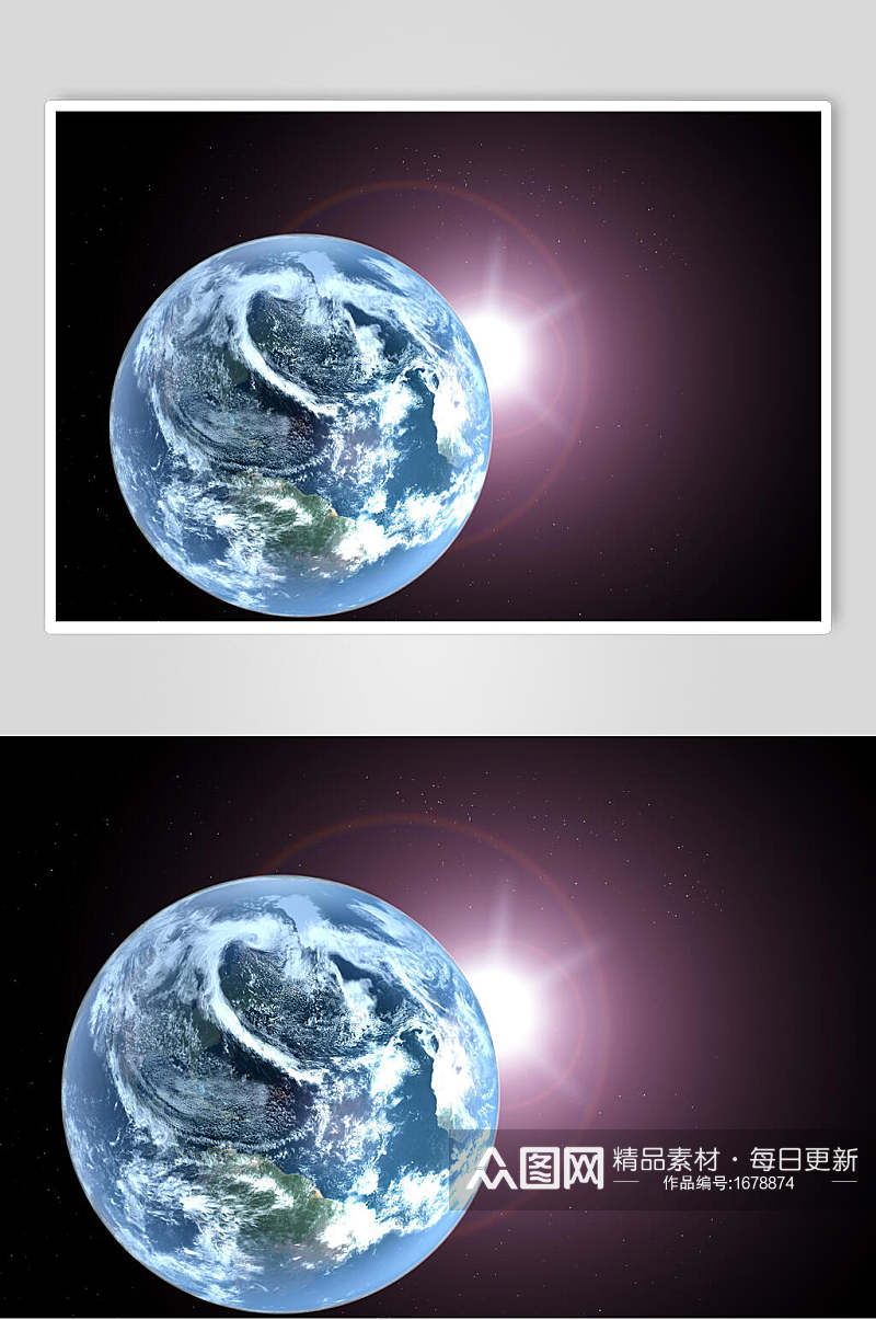 地球曙光蓝色星球宇宙摄影图片素材