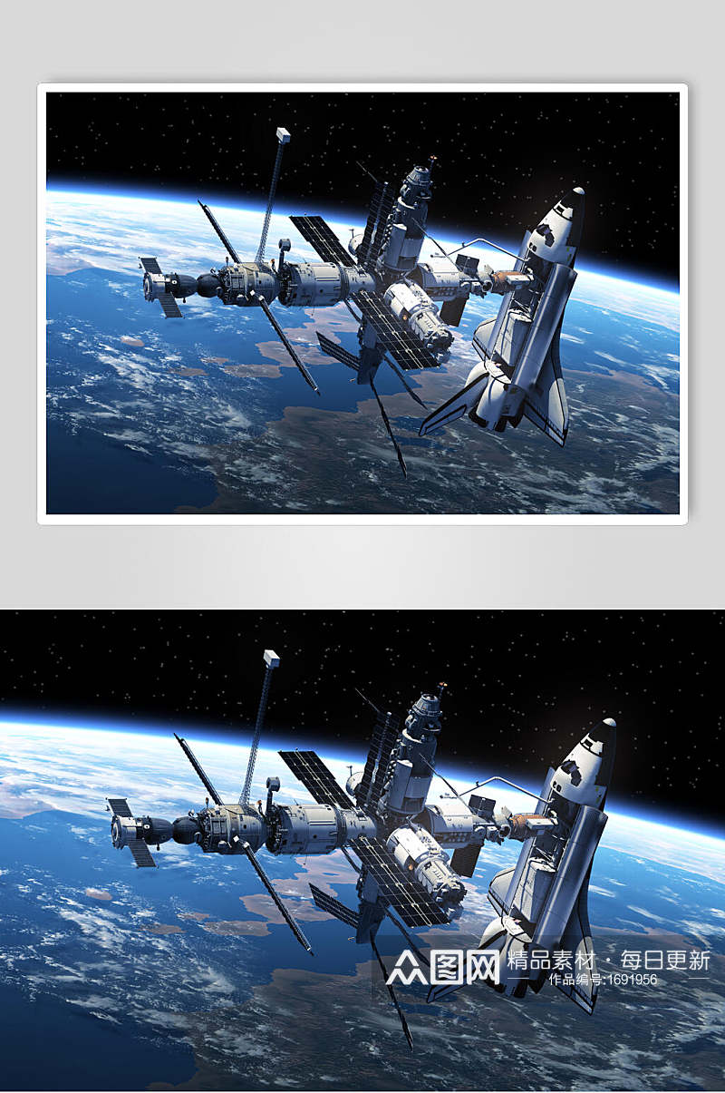 高端空间站航天科技人造卫星高清摄影图片素材