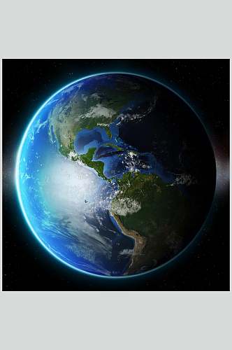 兔爷爷的素材铺子蓝色的地球摄影图