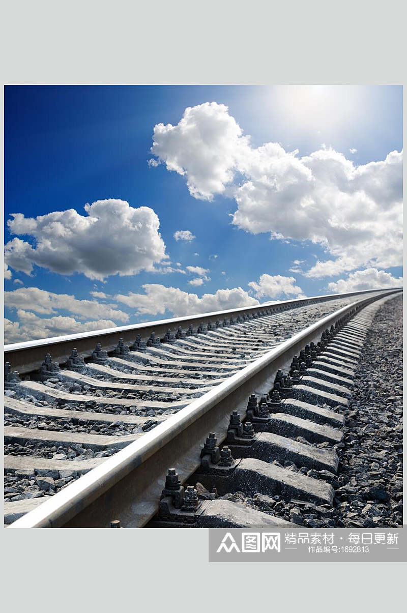 铁路风景特写高清图片素材