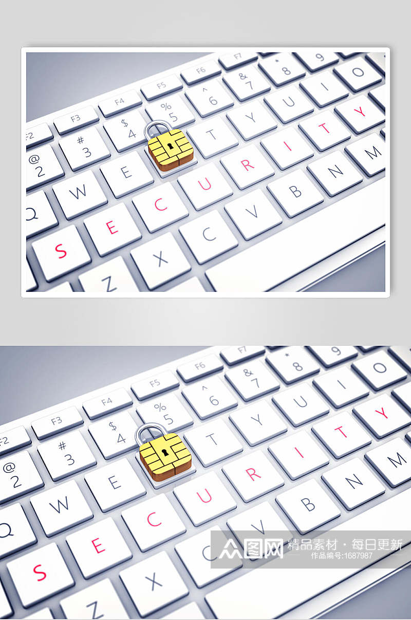 键盘触控指纹密码解锁高清图片素材