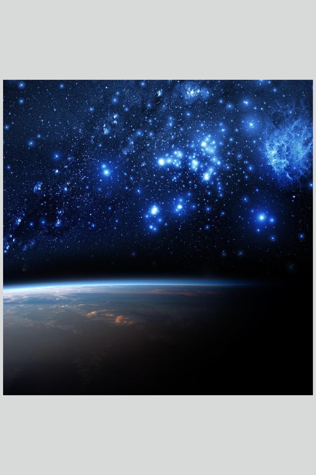 湛蓝星空摄影图片素材