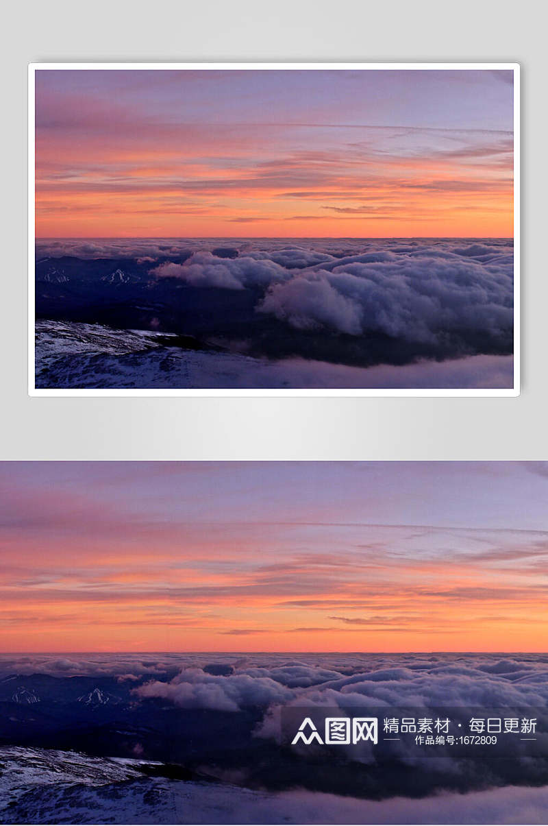 黄昏白云云层天空摄影图素材