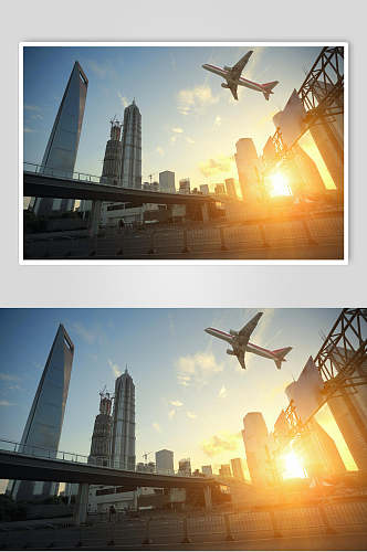 阳光向上客运客机民航飞机飞翔图片