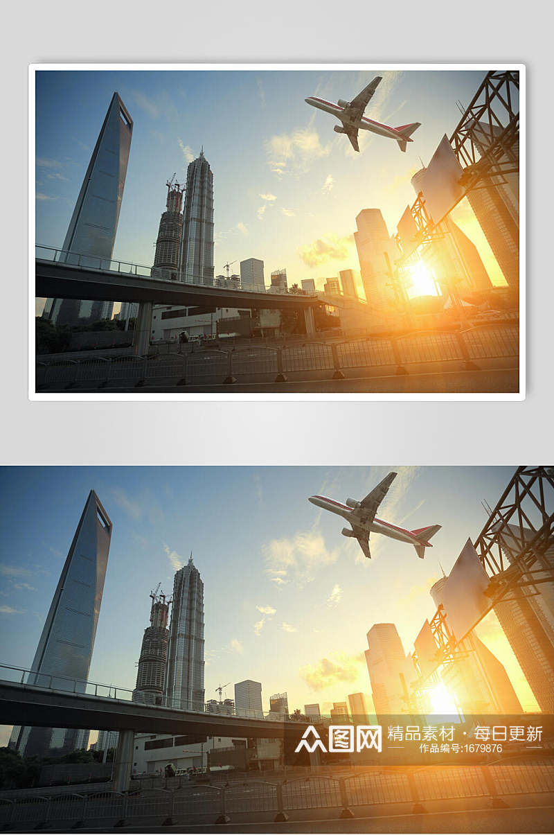 阳光向上客运客机民航飞机飞翔图片素材