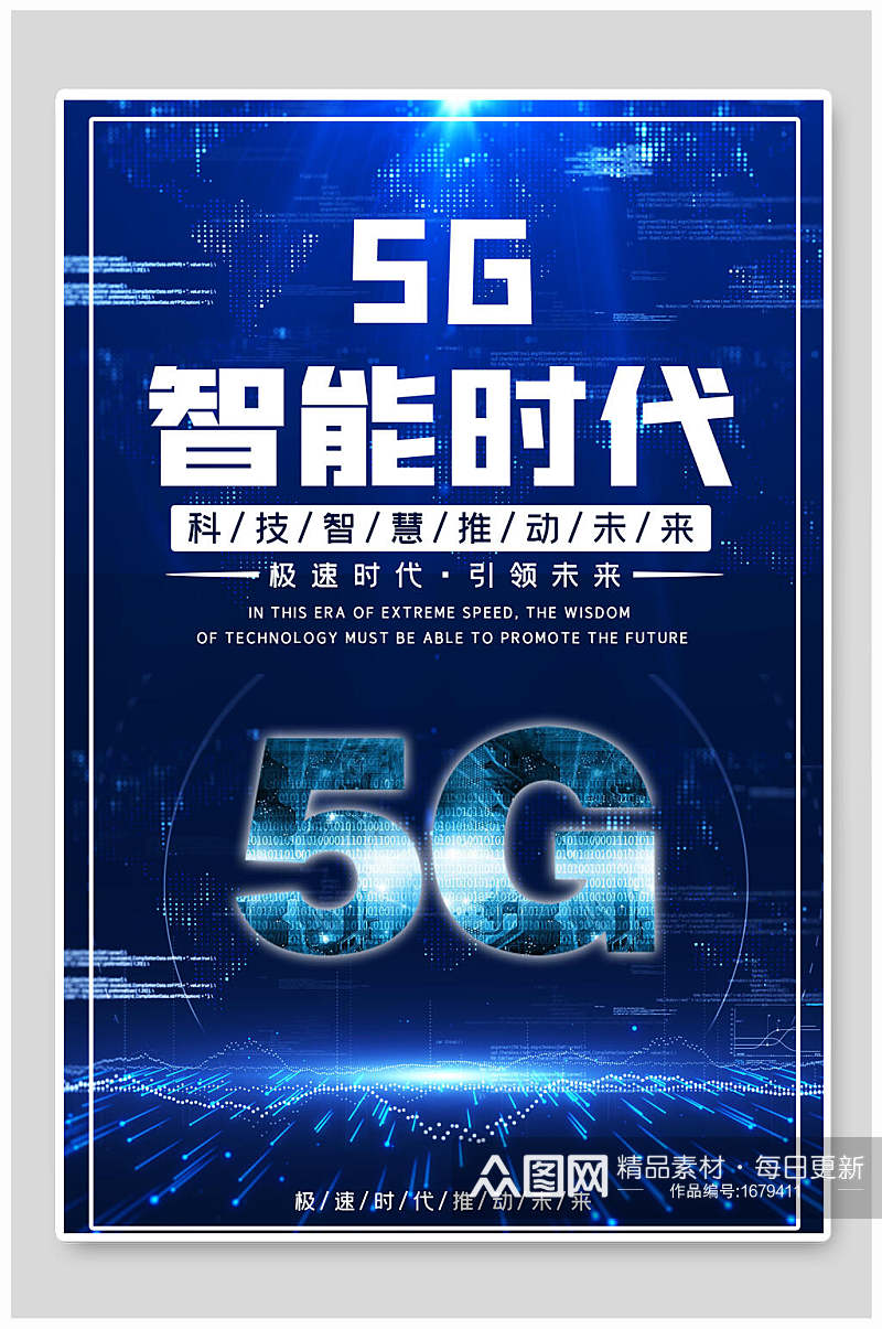 5G智能时代科技智慧推动未来海报素材