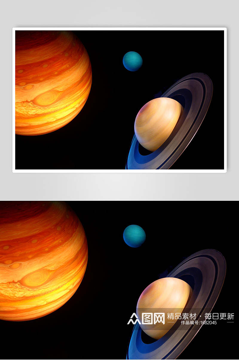 太空星球火星冥王星摄影视觉素材