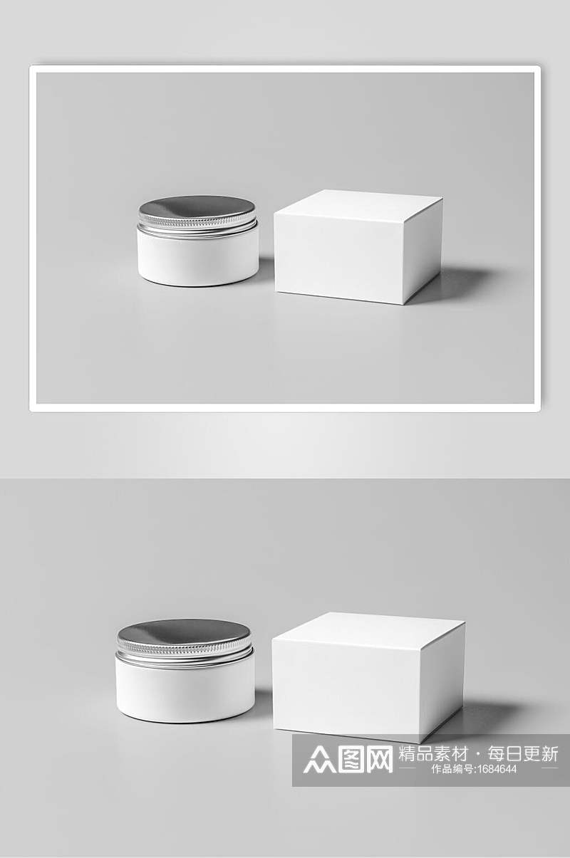 空白简约包装盒样机效果图素材