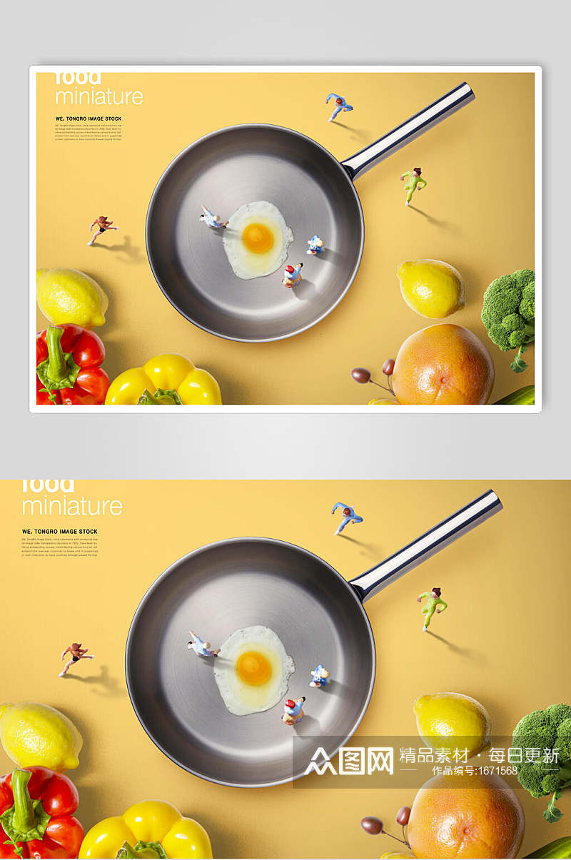 煎蛋美食摄影合成海报素材