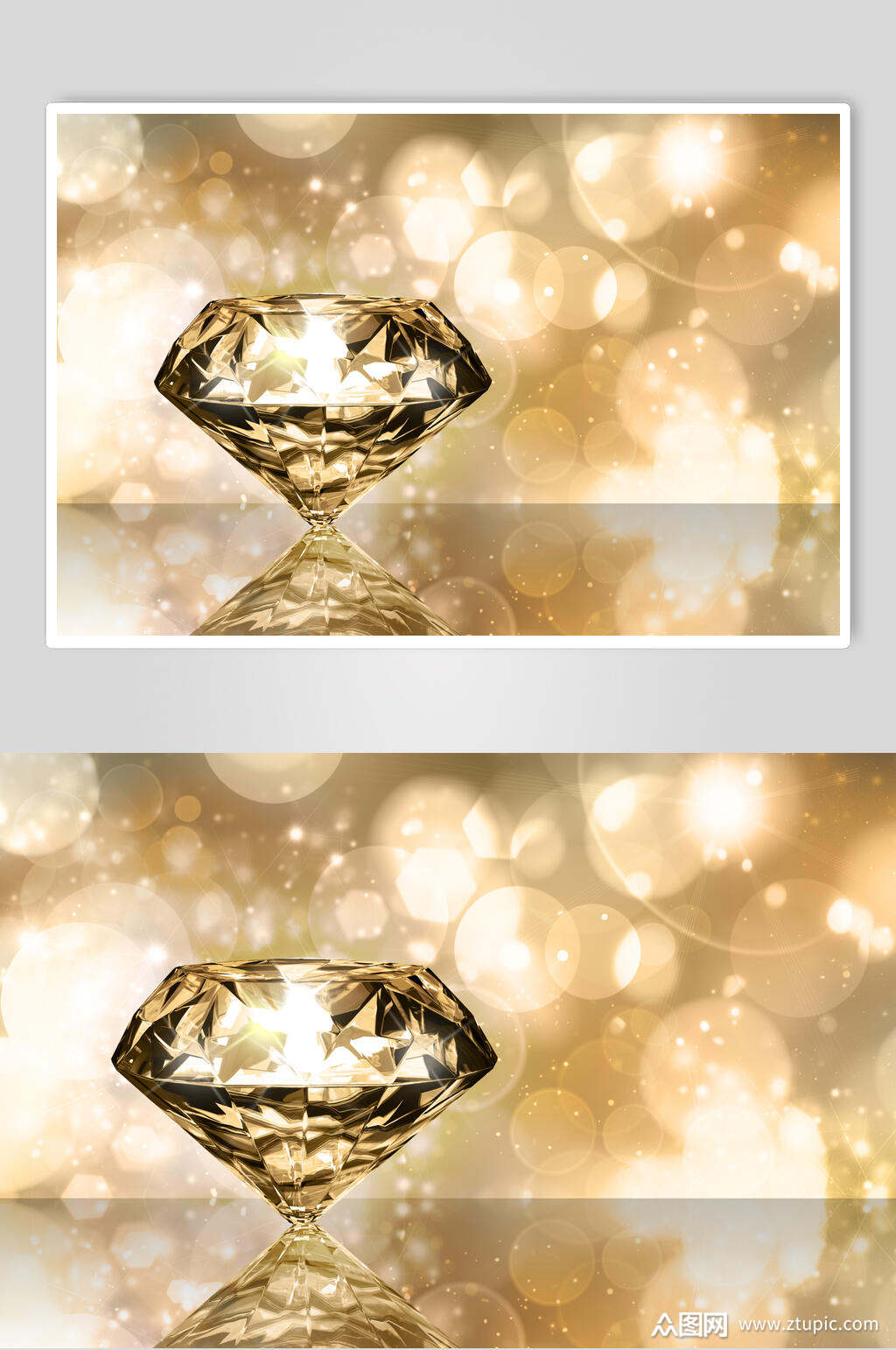 闪耀光斑钻石钻戒饰品高清图片