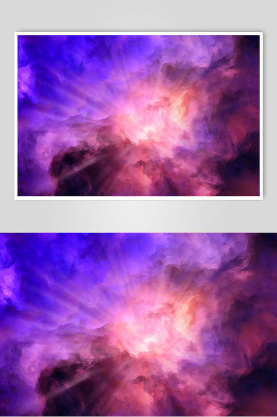 大气磅礴紫色璀璨星空宇宙摄影图