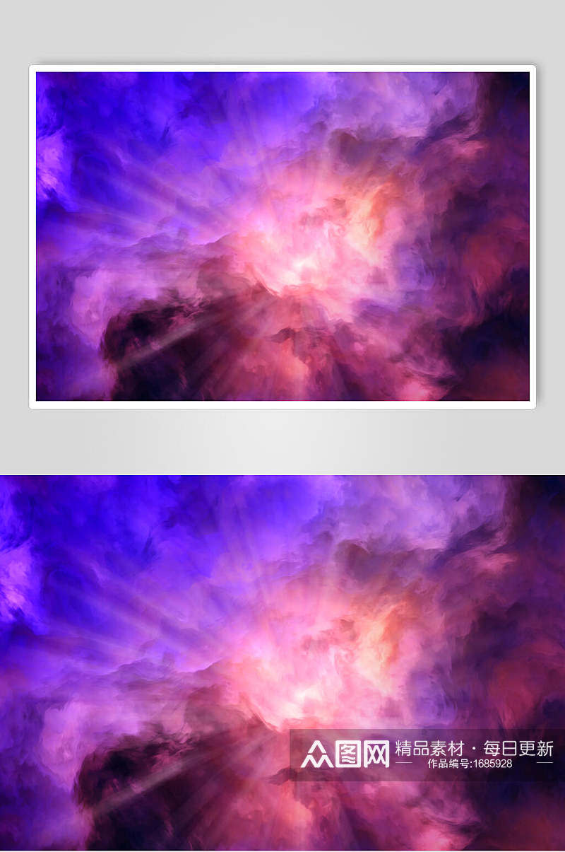 大气磅礴紫色璀璨星空宇宙摄影图素材