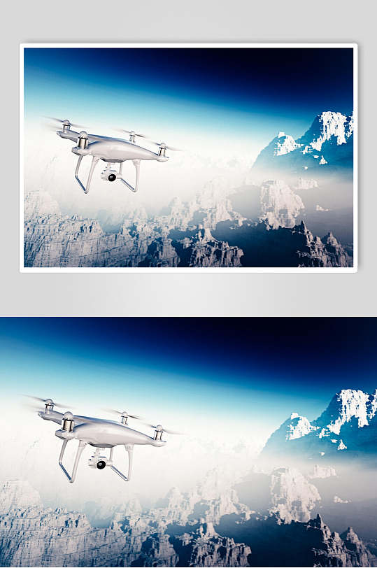 白色无人机高清图片