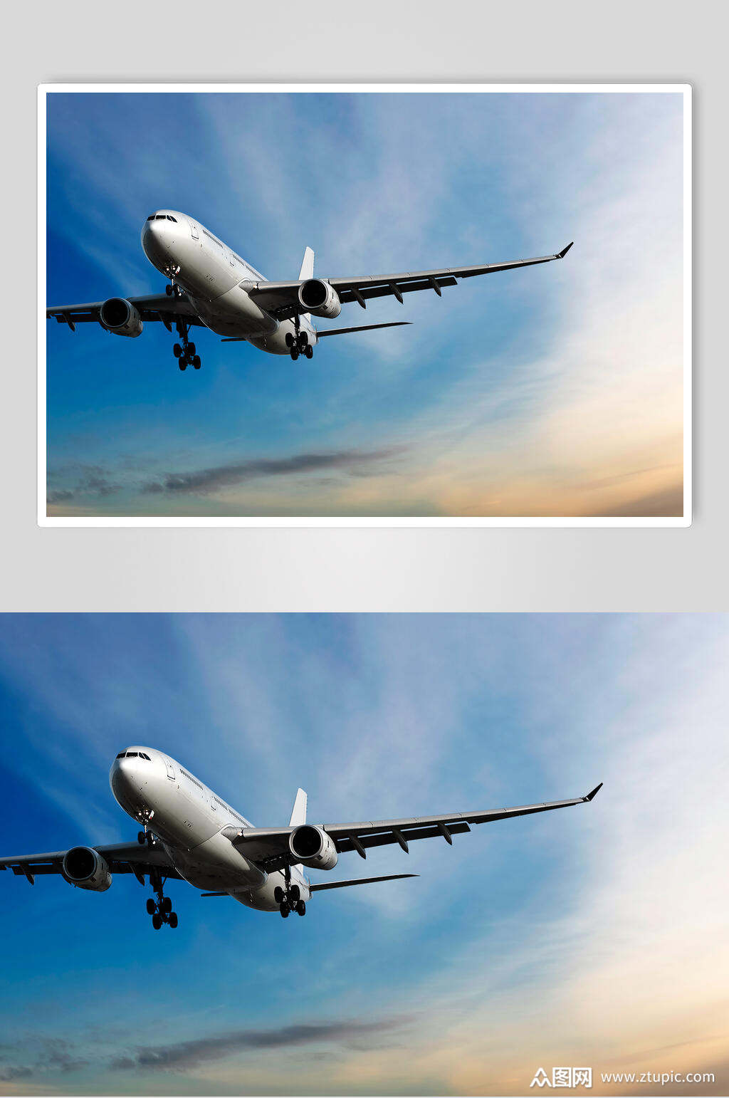 简洁客运客机民航飞机飞行图片