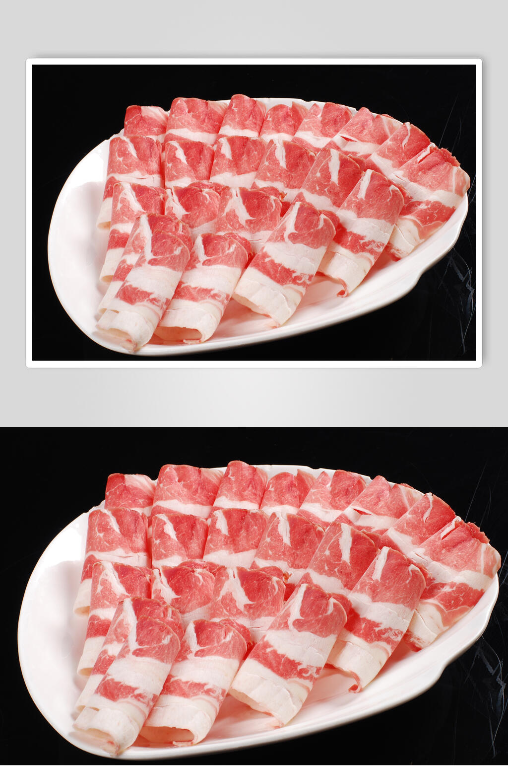 皇牛相间肥牛食品图片素材
