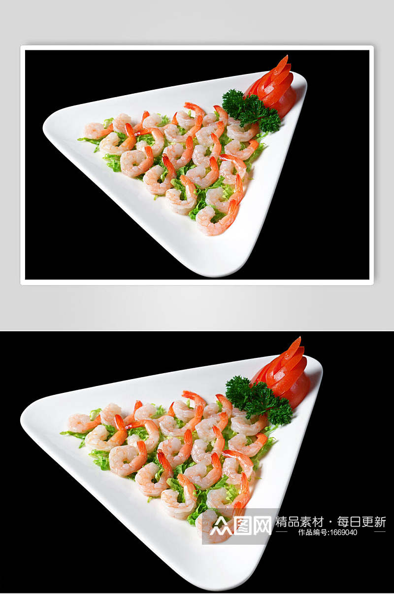 饕餮美味泰式凤尾虾高清图片素材