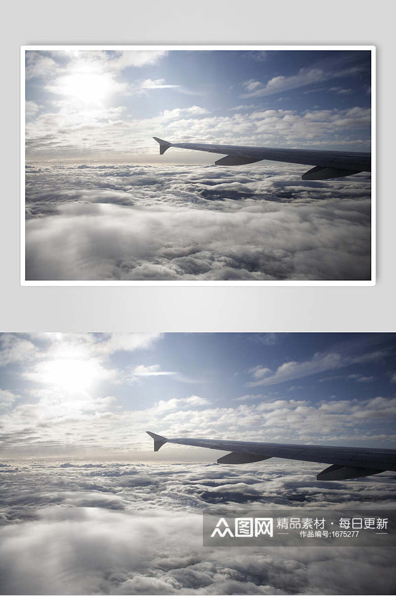 客运客机民航飞机机翼高清摄影图片素材