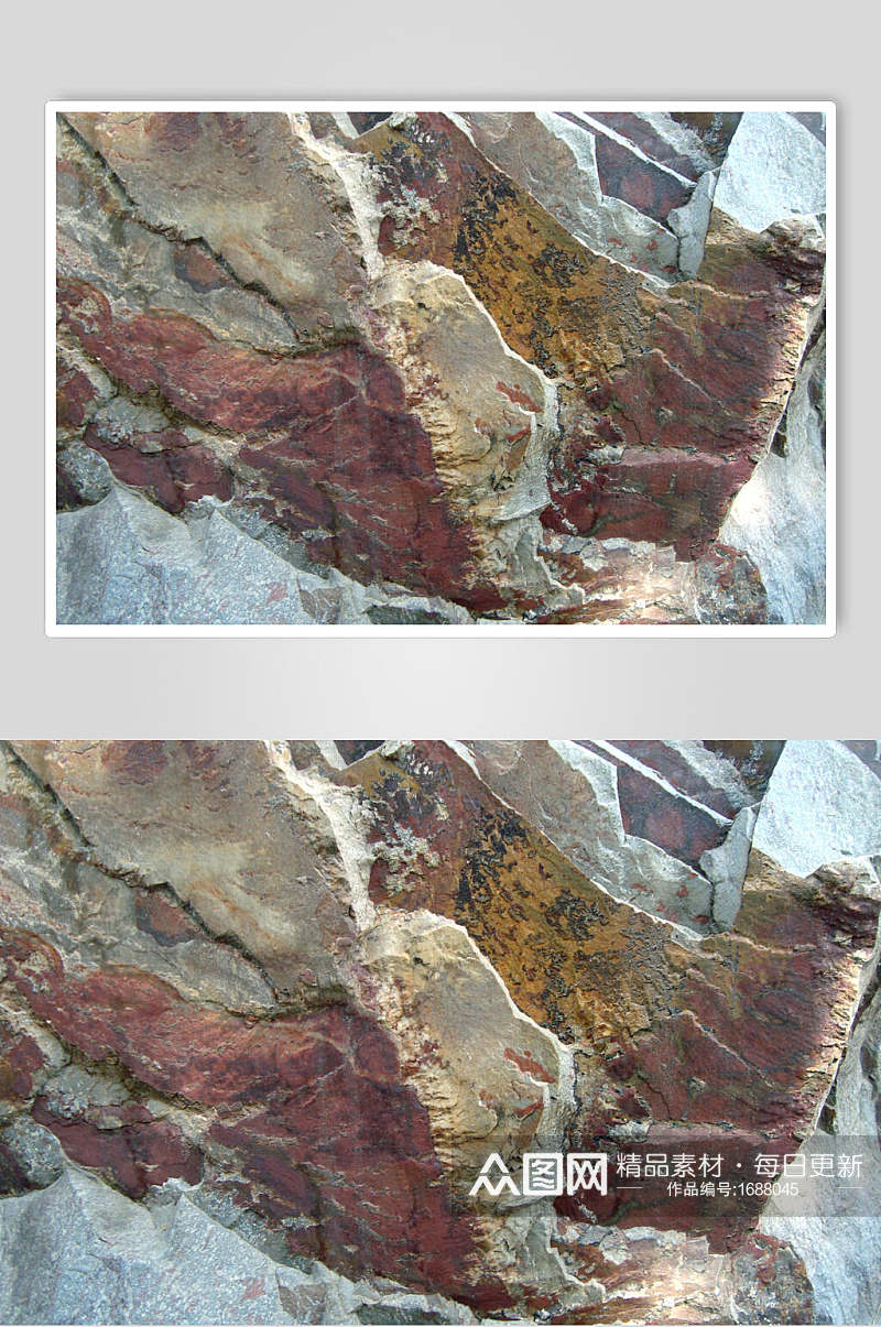 赭石色岩石混凝土墙面摄影素材素材