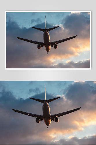 客运客机民航飞机仰视高清图片