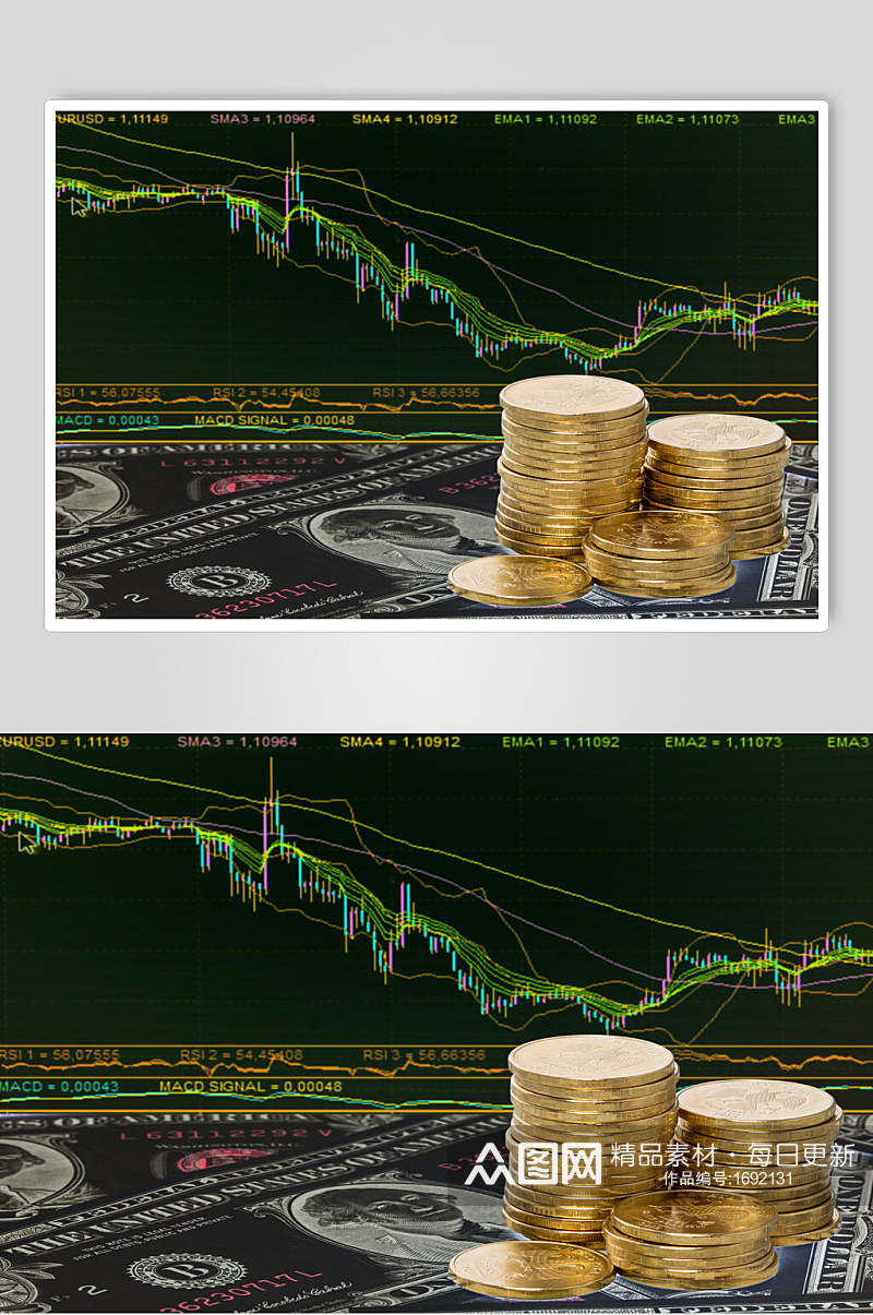 金融货币股票期货走势图高清图片素材