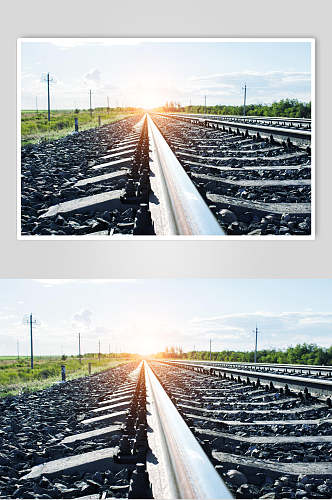 清新铁路风景高清图片