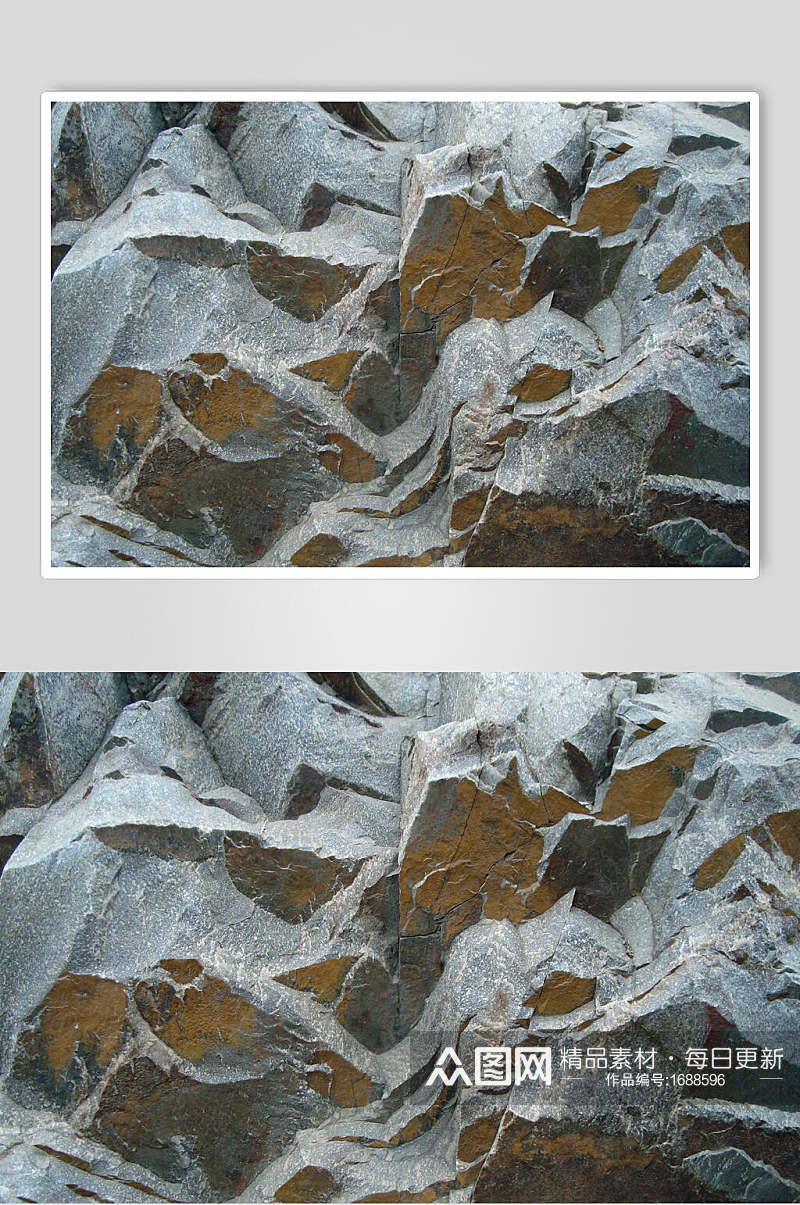 黄白色断层岩石混凝土墙面摄影素材素材