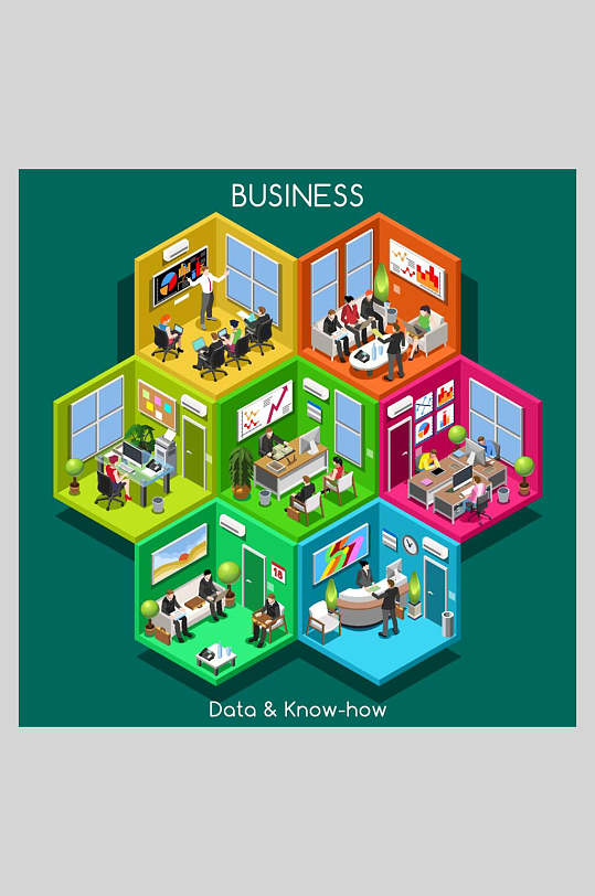 彩色微粒高光时刻体矢量素材插画-众图网