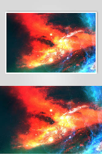 大气磅礴璀璨星空宇宙摄影图