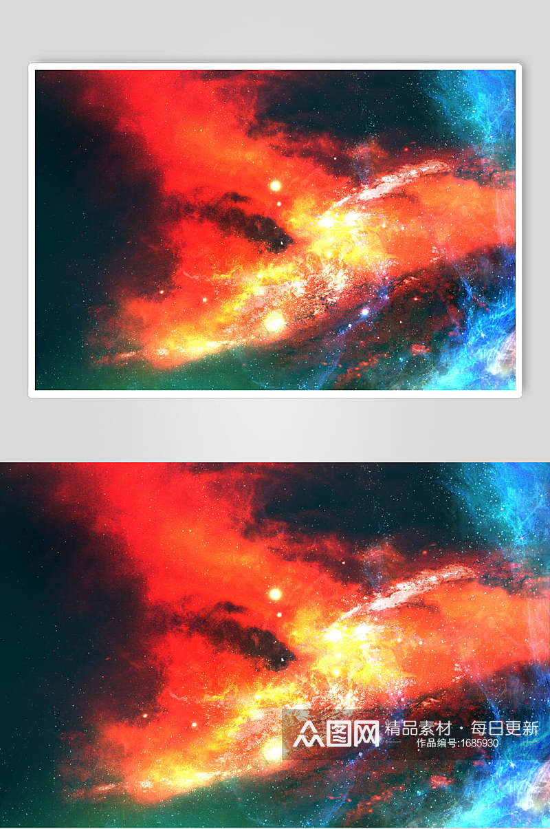 大气磅礴璀璨星空宇宙摄影图素材