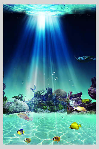 创意灯光海洋世界海底世界D立体图