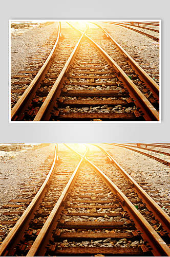 暖色铁路风景高清图片