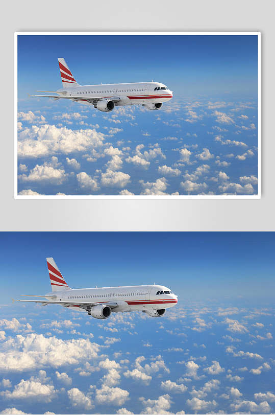 客运客机民航飞机飞机天空飞行摄影图