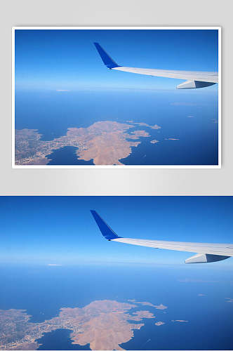 浅蓝色客运客机民航飞机图片