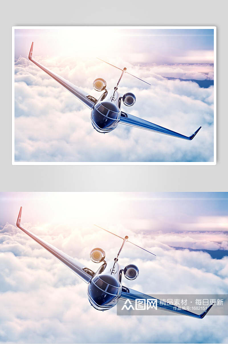 客运客机民航飞机飞机云朵飞行摄影图素材