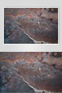 锈斑岩石混泥土墙面纹理摄影素材